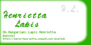 henrietta lapis business card